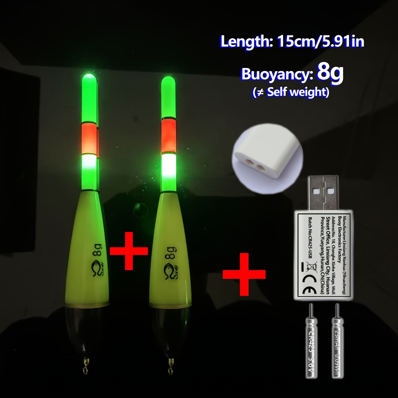 Nuevo Set de 2 Flotadores Elec - Fishing Equipment And Gear reseña y precio